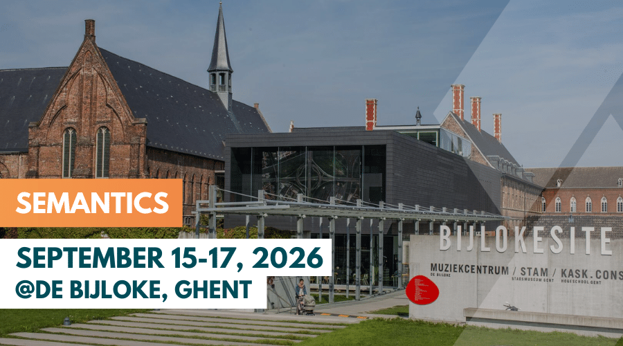 Semantics Conference September 15-17 2026 at De Bijloke Ghent – modern venue with historic brick church and Bijlokesite cultu